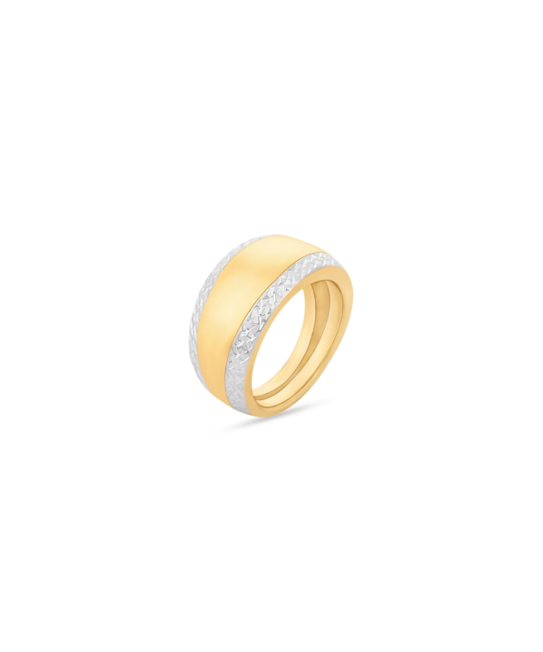 18K Yellow/White Gold Ring - 2.84g