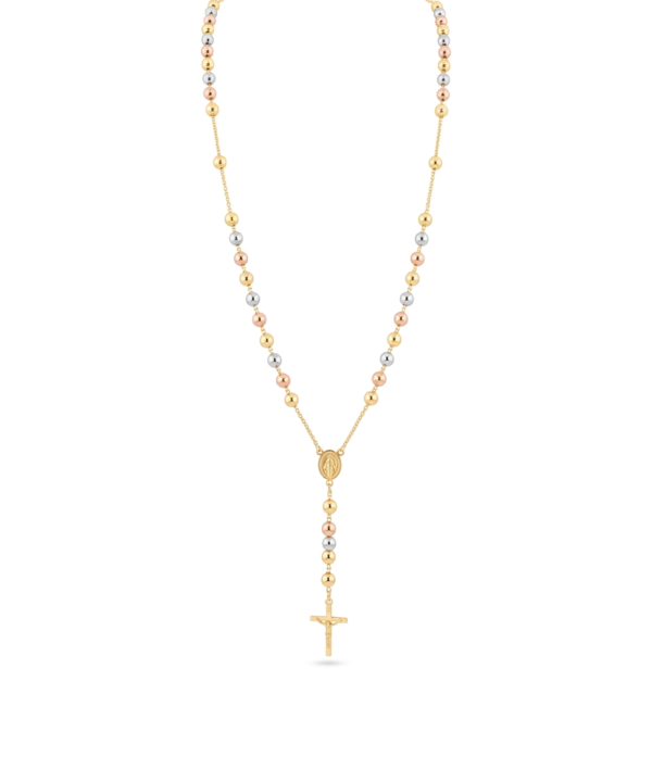 18K Yellow/White/Rose Gold Rosary - 16.33g