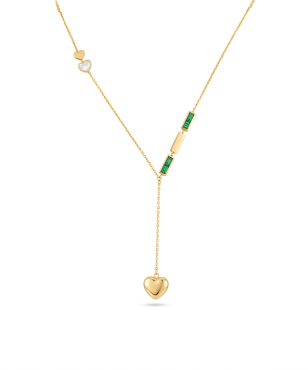 18K Yellow Gold Heart Necklace - 3.10g