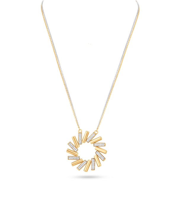 18K Yellow/White Gold Necklace - 8.76g