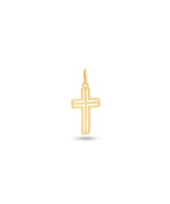 18K Yellow Gold Cross Pendant - 0.71g