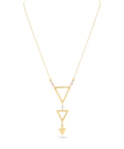 18K Yellow/White/Rose Gold Necklace - 3.35g