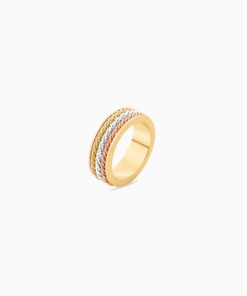 18K Yellow/White/Rose Gold Ring - 8.64g