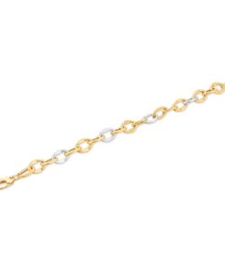 18K Yellow/White Gold Bracelet - 9.35g