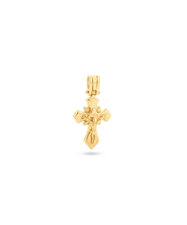 18K Yellow Gold Cross Pendant - 4.57g