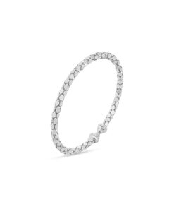 18K White Gold Bangle - 10.28g