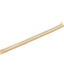 18K Yellow/White Gold Bracelet - 18.73g