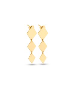 18K Yellow Gold Earrings - 3.39g