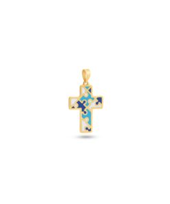 18K Yellow Gold Cross Pendant - 0.93g