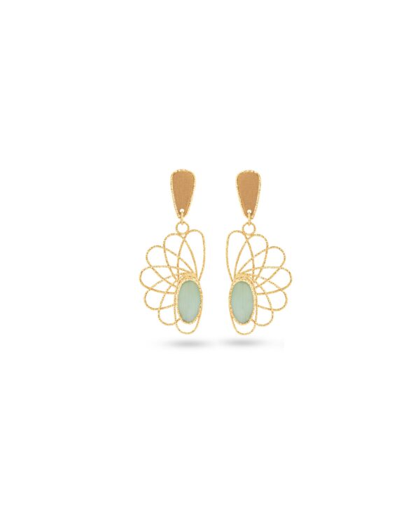 18K Yellow Gold Earrings - 4.36g