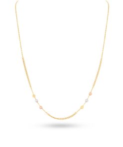 18K Yellow/White/Rose Gold Necklace - 1.40g