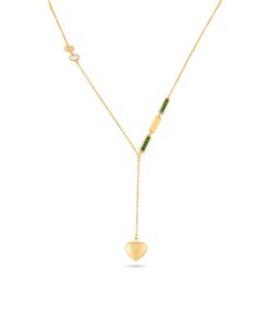 18K Yellow Gold Heart Necklace - 3.10g