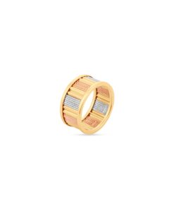 18K Yellow/White/Rose Gold Ring - 6.52g