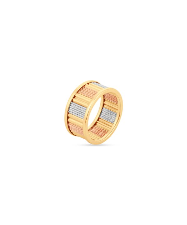 18K Yellow/White/Rose Gold Ring - 6.52g