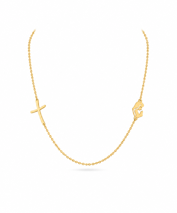 18K Yellow Gold Icon Necklace - 1.25g