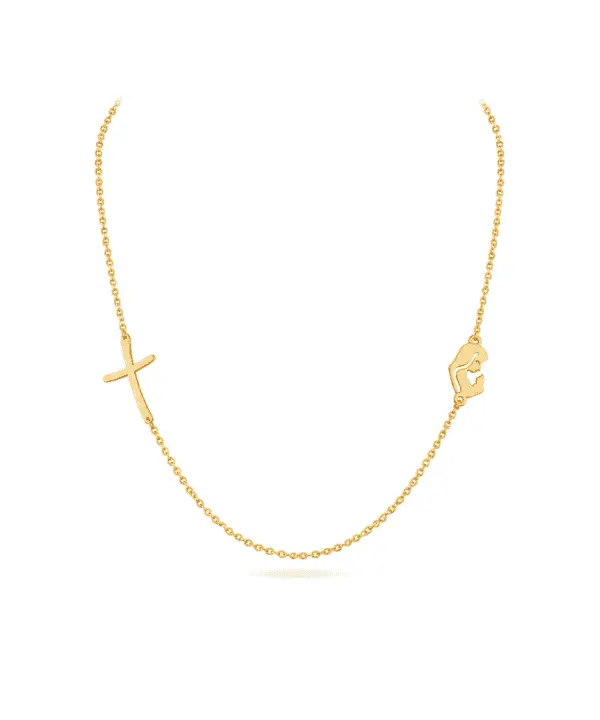 18K Yellow Gold Icon Necklace - 1.25g