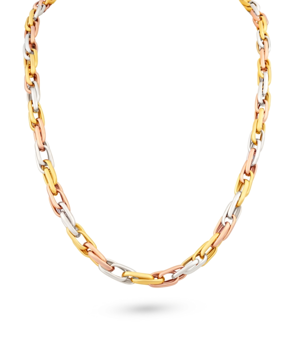 18K Yellow/White/Rose Gold Necklace - 14.79g