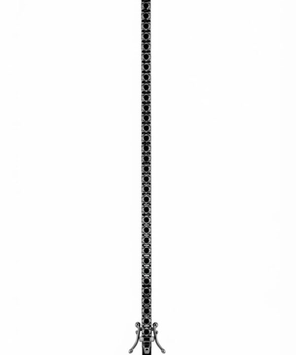 18K White Gold & Black Diamond Tennis Bracelet (12.95ct)