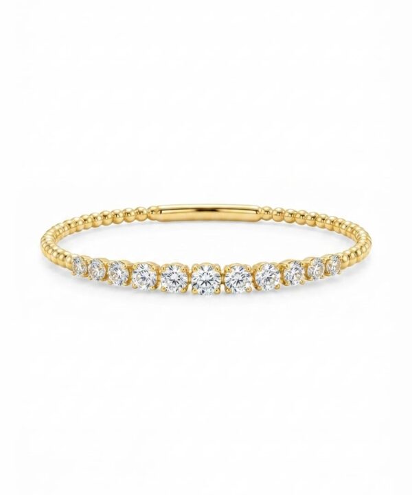 18K Yellow Gold & Diamond Bangle (1.39ct)