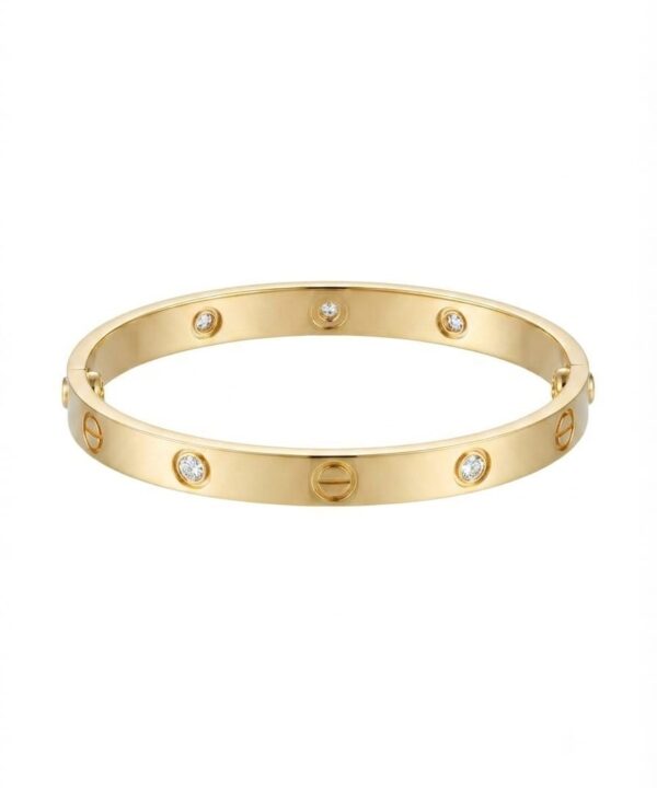 18K Yellow Gold & Diamond Bangle (0.52ct)