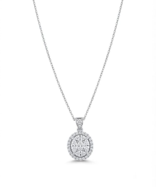 18K White Gold & Diamond Necklace (1.36ct)