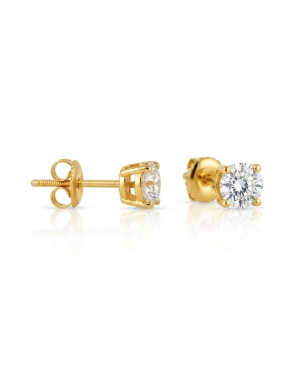 18K Yellow Gold & Diamond Earrings (1.08ct)