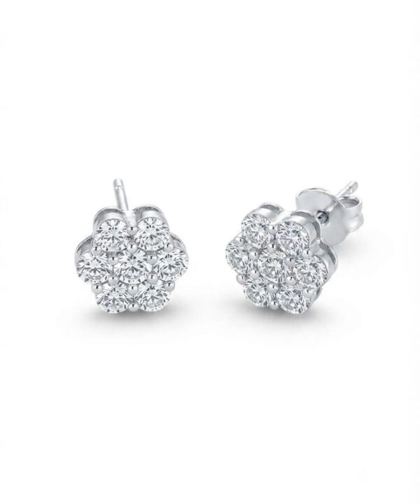18K White Gold & Diamond Earrings (1.12ct)