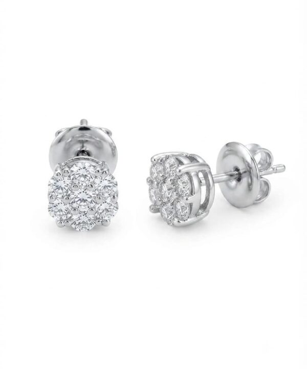 18K White Gold & Diamond Earrings (1.02ct)