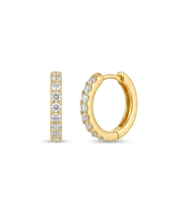 18K Yellow Gold & Diamond Earrings (1.05ct)