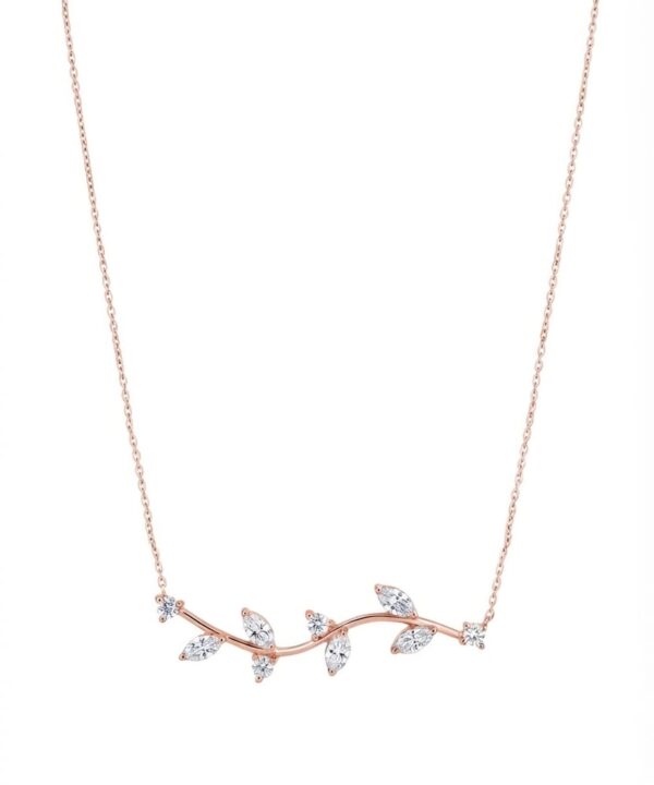 18K Rose Gold & Diamond Necklace (0.26ct)