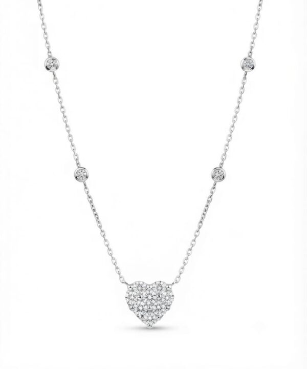 18K White Gold & Diamond Necklace (1.42ct)