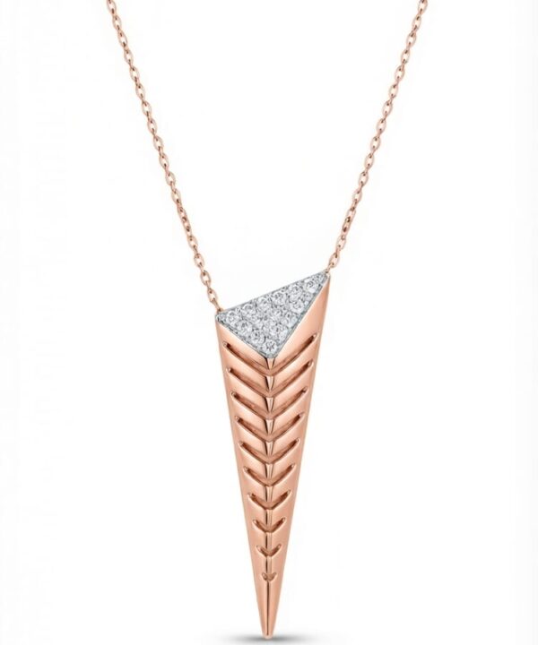 18K Rose Gold & Diamond Necklace (0.26ct)