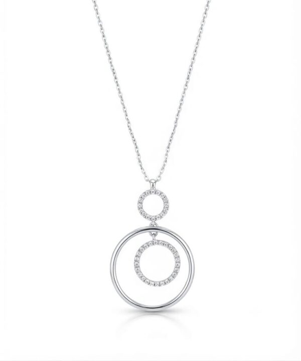 18K White Gold & Diamond Necklace (0.26ct)