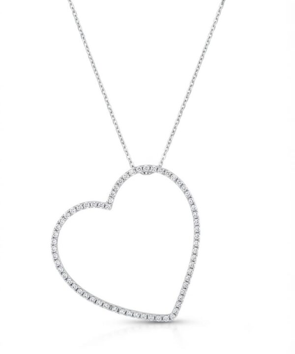 18K White Gold & Diamond Necklace (0.65ct)