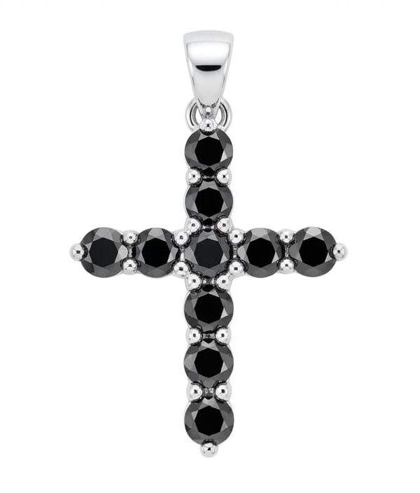 18K White Gold & Black Diamond Pendant (1.35ct)