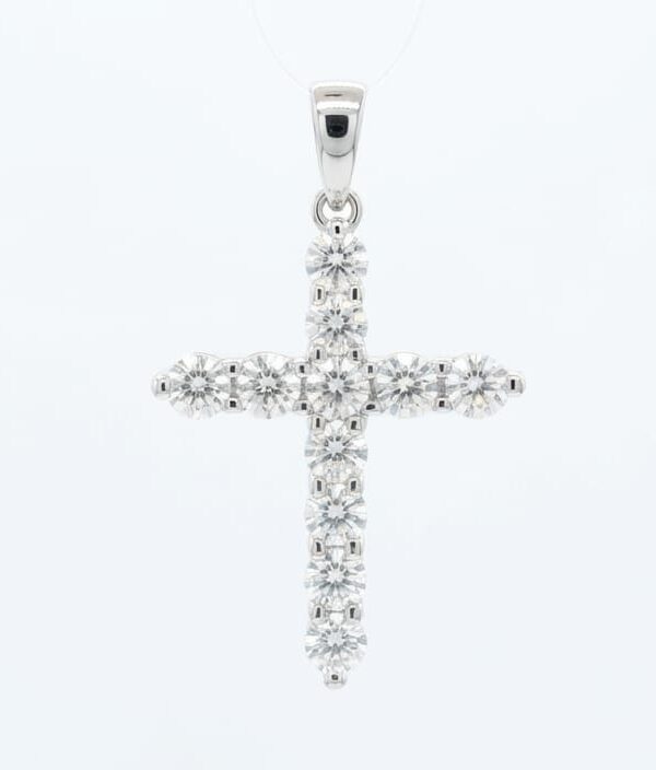 18K White Gold & Diamond Pendant (1.19ct)