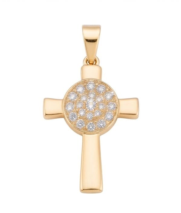 18K Yellow Gold & Diamond Pendant (0.34ct)