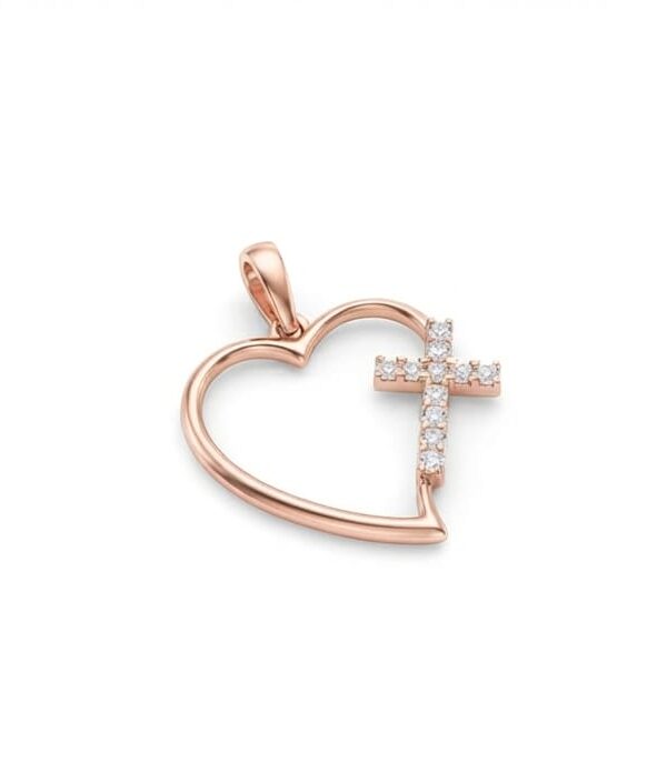 18K Rose Gold & Diamond Pendant (0.16ct)