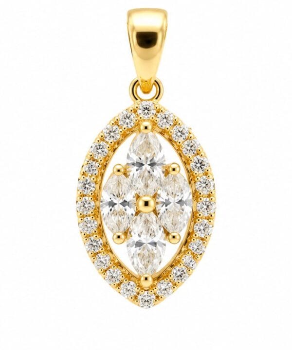 18K Yellow Gold & Diamond Pendant (0.43ct)