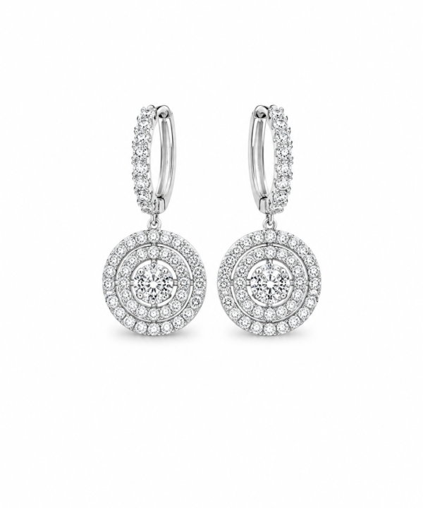 18K White Gold & Diamond Earring (2.03ct)