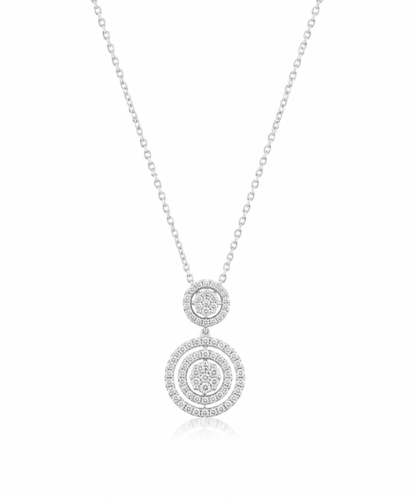 18K White Gold & Diamond Necklace (0.77ct)