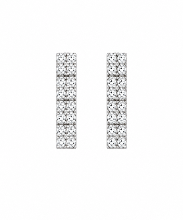 18K White Gold Earrings (1.85g)
