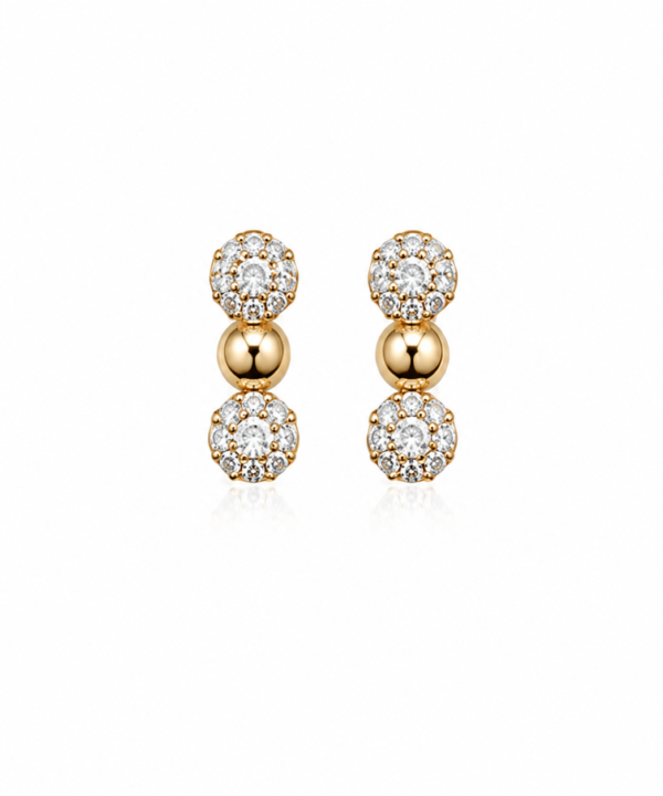 18K Yellow Gold Earrings (1.76g)