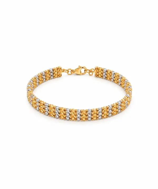 18K Yellow/White Gold Bangle (9.97g)