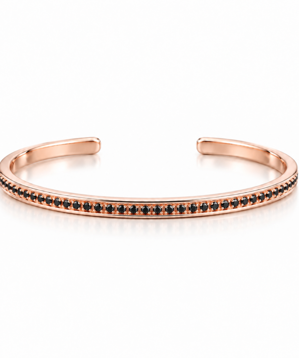 18K Rose Gold & Black Diamond Bangle (0.87ct)