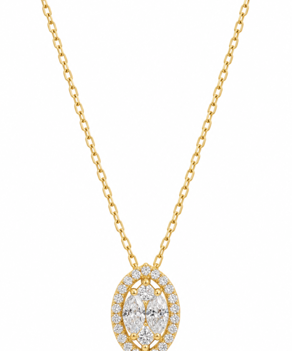 18K Yellow Gold & Diamond Necklace (0.68ct)