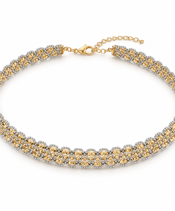 18K Yellow/White Gold Choker Necklace (21.75g)