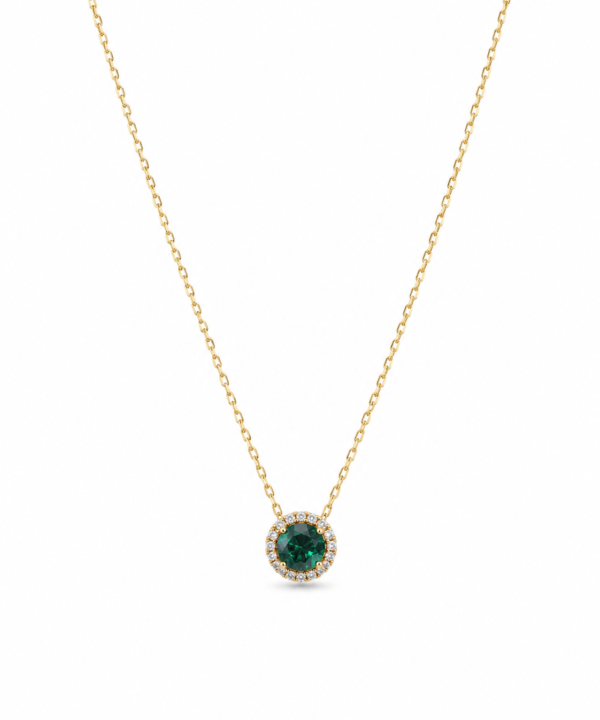 18K Yellow Gold & Diamond Necklace (0.10ct)