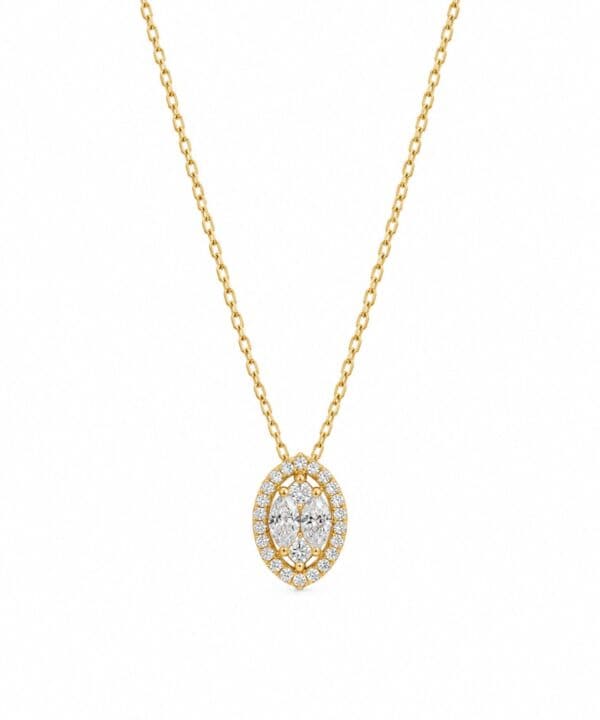 18K Yellow Gold & Diamond Necklace (0.68ct)