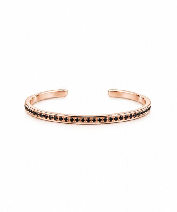 18K Rose Gold & Black Diamond Bangle (0.87ct)